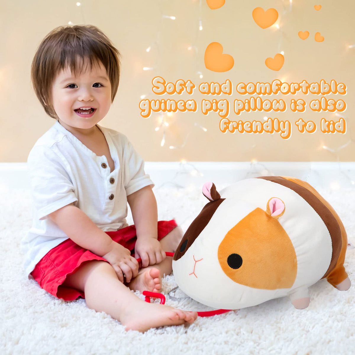 Sosation guinea pig plush with bright colors and lifelike expression
