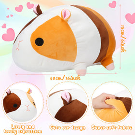 Sosation guinea pig plush pillow with soft texture for relaxing moments