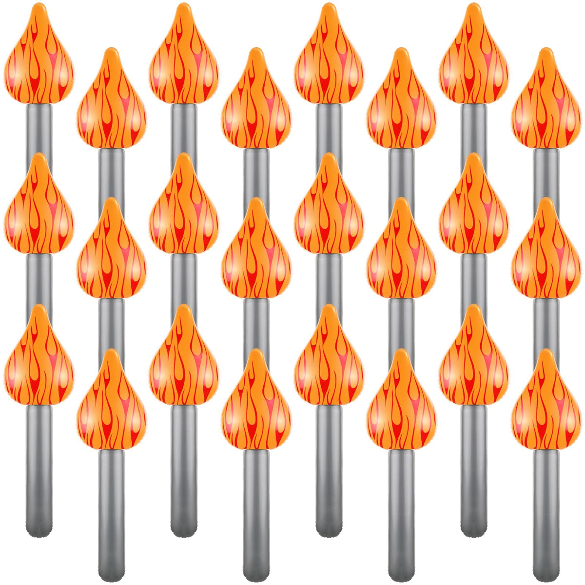 Sosation inflatable torch prop 24-pack for party decoration, easy to set up