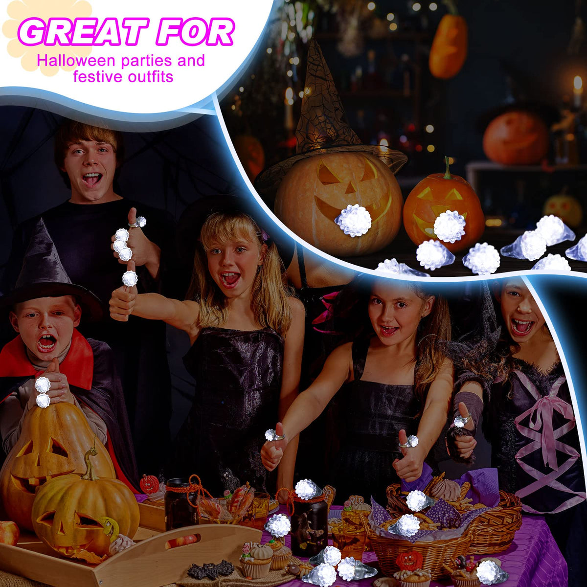 Sosation light up rings ideal for dancing party celebrations