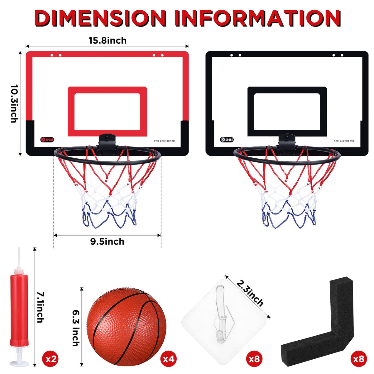 Sosation backboard 40x26 cm for compact indoor setup
