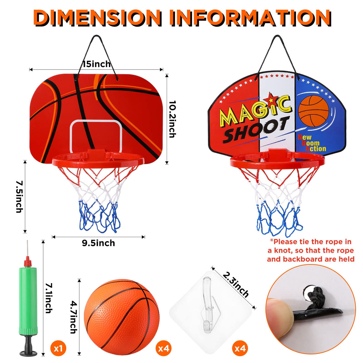Sosation mini basketball set with four balls for quick practice and group fun