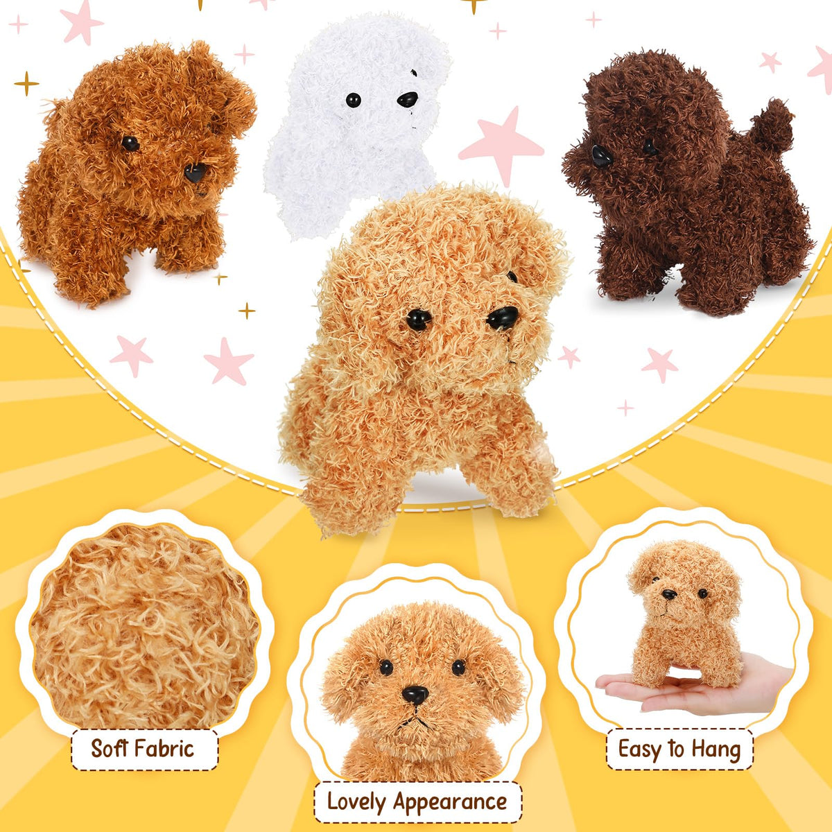 Sosation puppy with realistic appearance ideal for playful home decor.