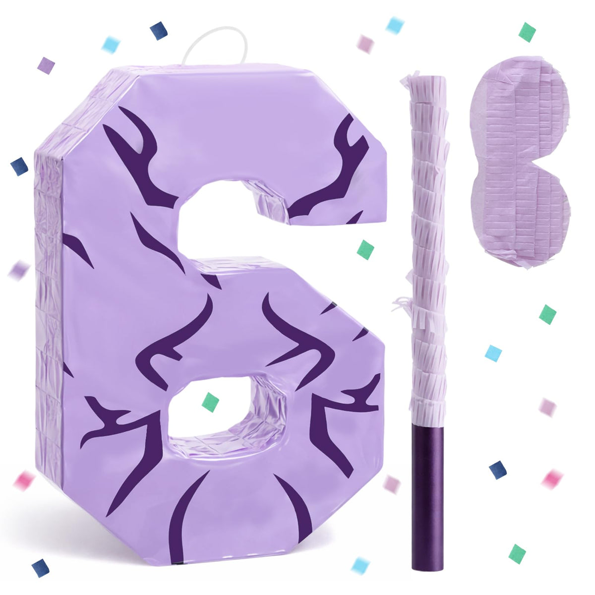 Sosation Number 6 pinata with Kpop design for party games and memorable moments