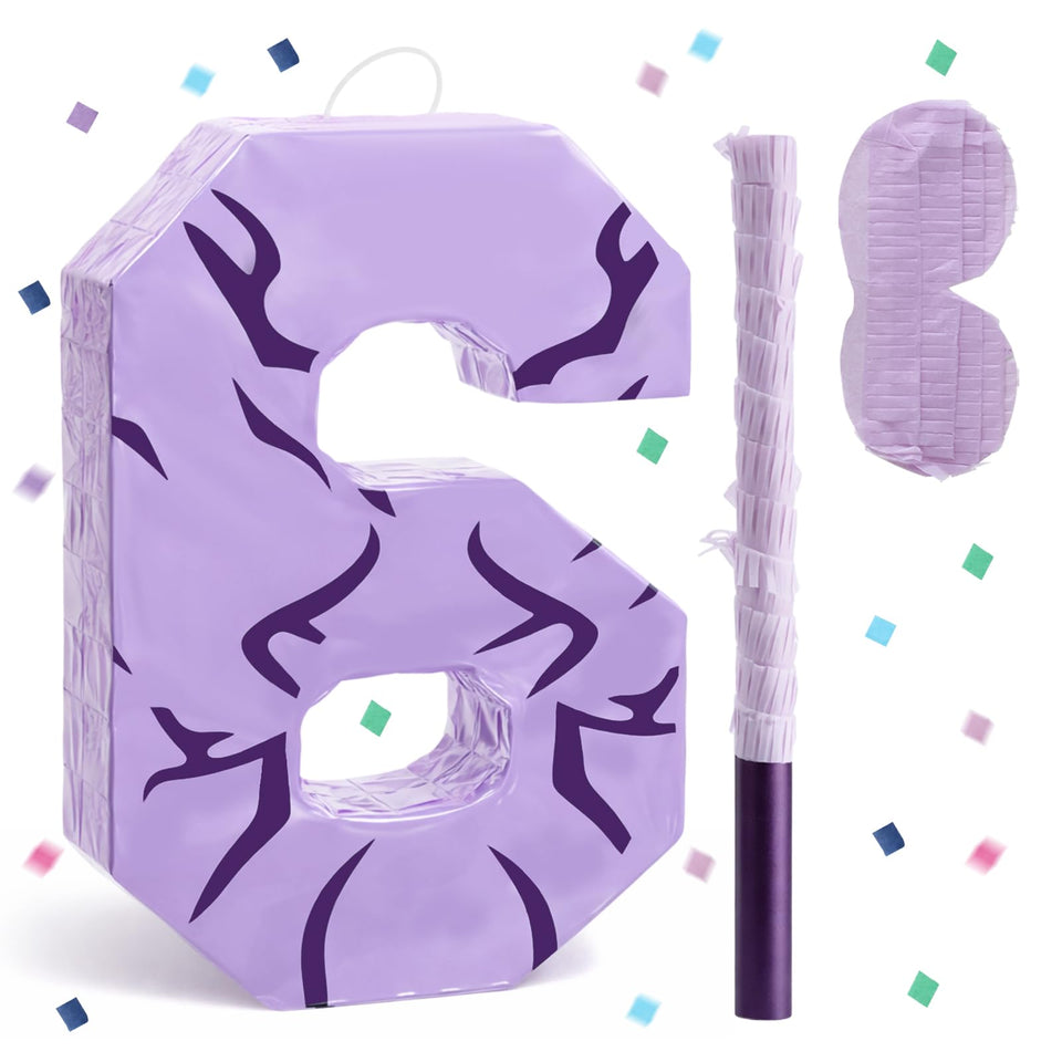 Sosation Number 6 pinata with Kpop design for party games and memorable moments