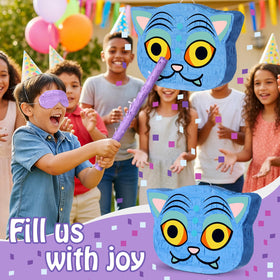 Sosation pinata cardboard and plastic construction, durable for multiple play sessions.
