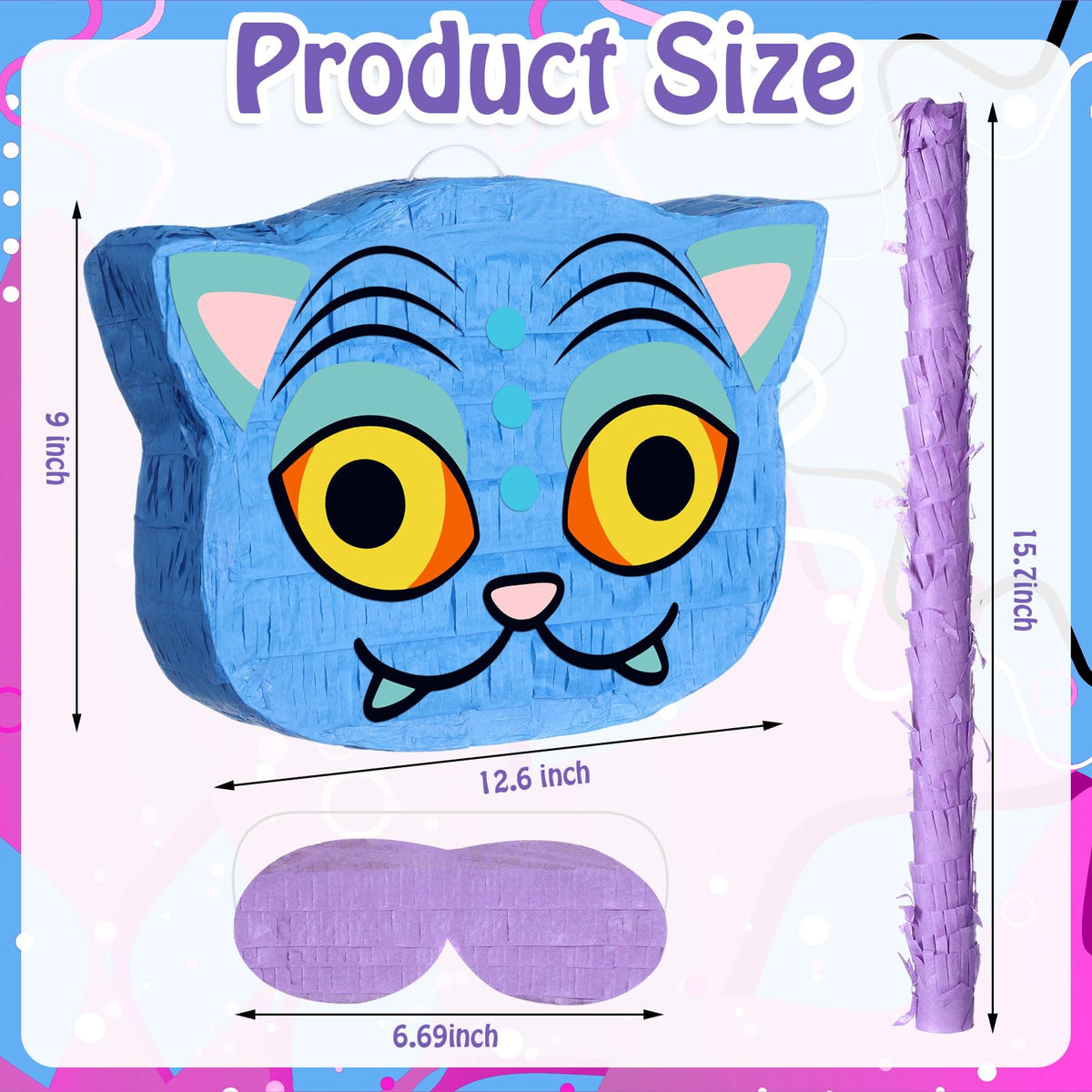 Sosation pinata confetti pack, tri-color fillers add celebratory reveal.
