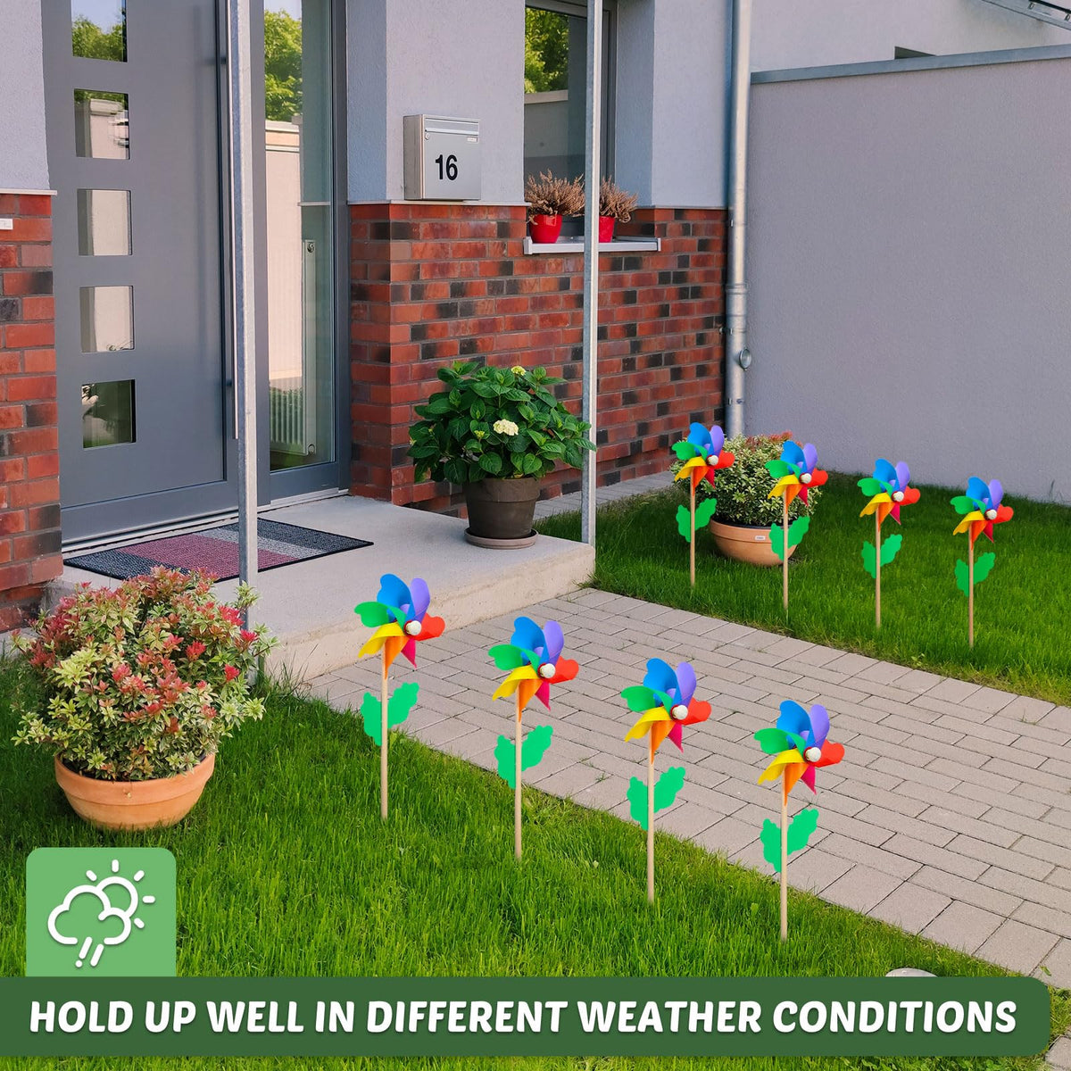 Sosation flower pinwheels brighten spring and summer garden parties
