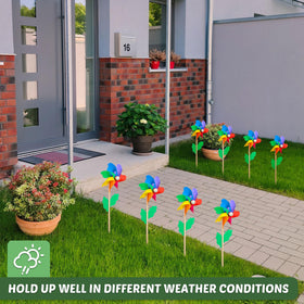 Sosation flower pinwheels brighten spring and summer garden parties