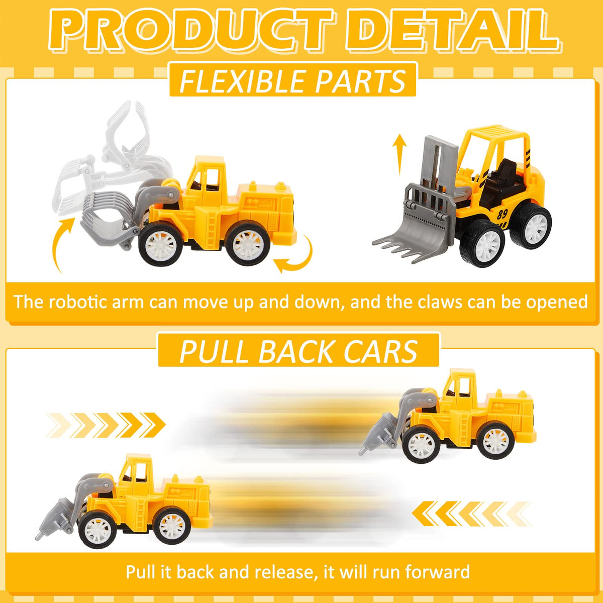 Sosation road roller pullback toy with bright colors