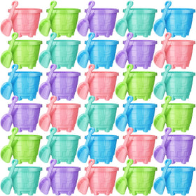 Sosation bulk sand buckets set for kids, ideal for family beach days.