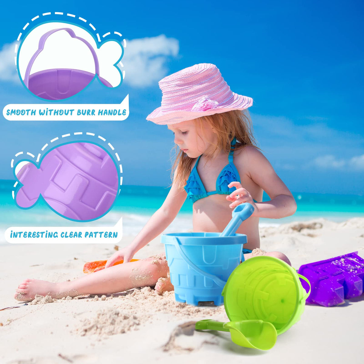 Sosation shovels and buckets bundle, perfect for group play and gifts.
