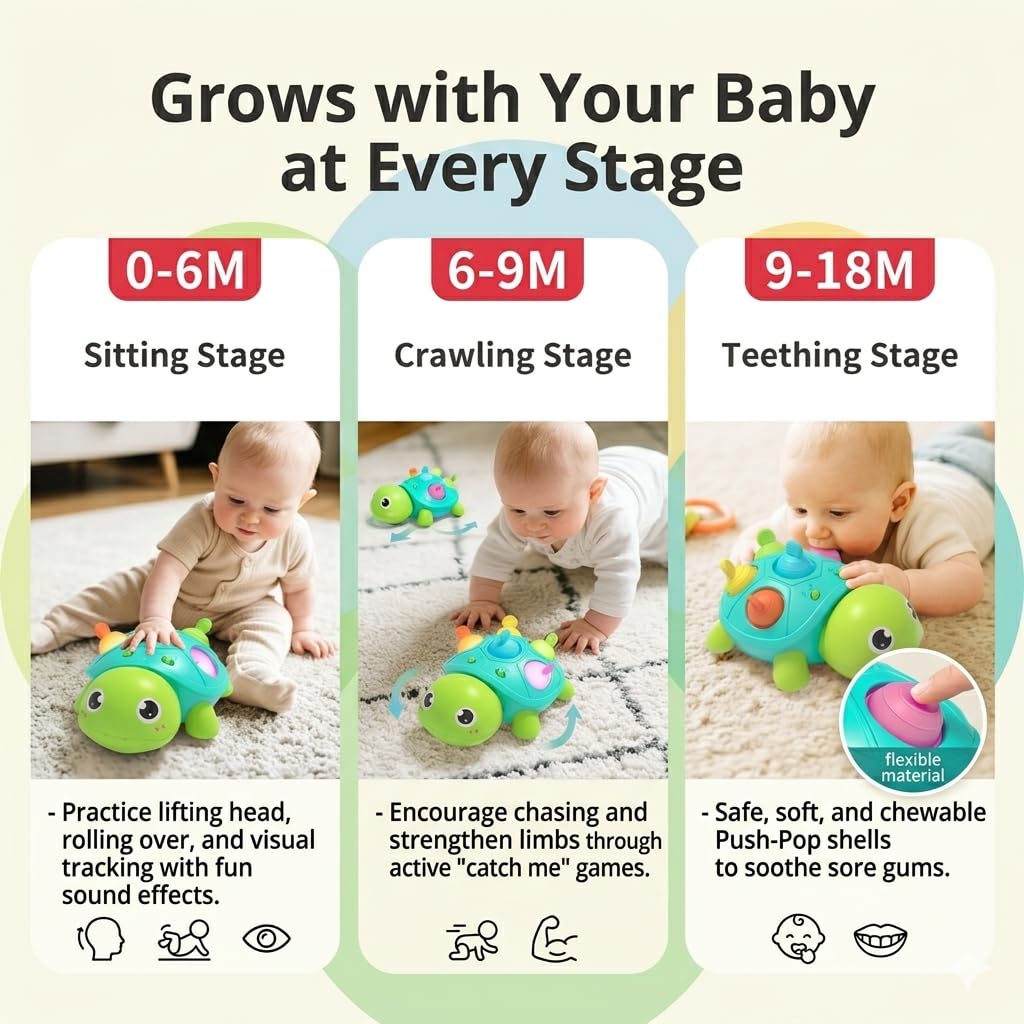 SOSUSHOE gradient lights attract baby attention during playtime