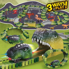 SOSUSHOE LED dino car glow highlights the chase with kid-friendly light-up excitement