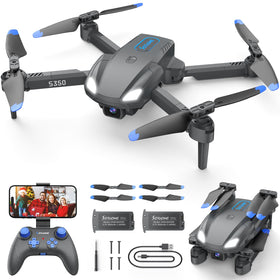 SOTAONE S350 front view shows 1080p live feed for beginner-friendly aerial shots