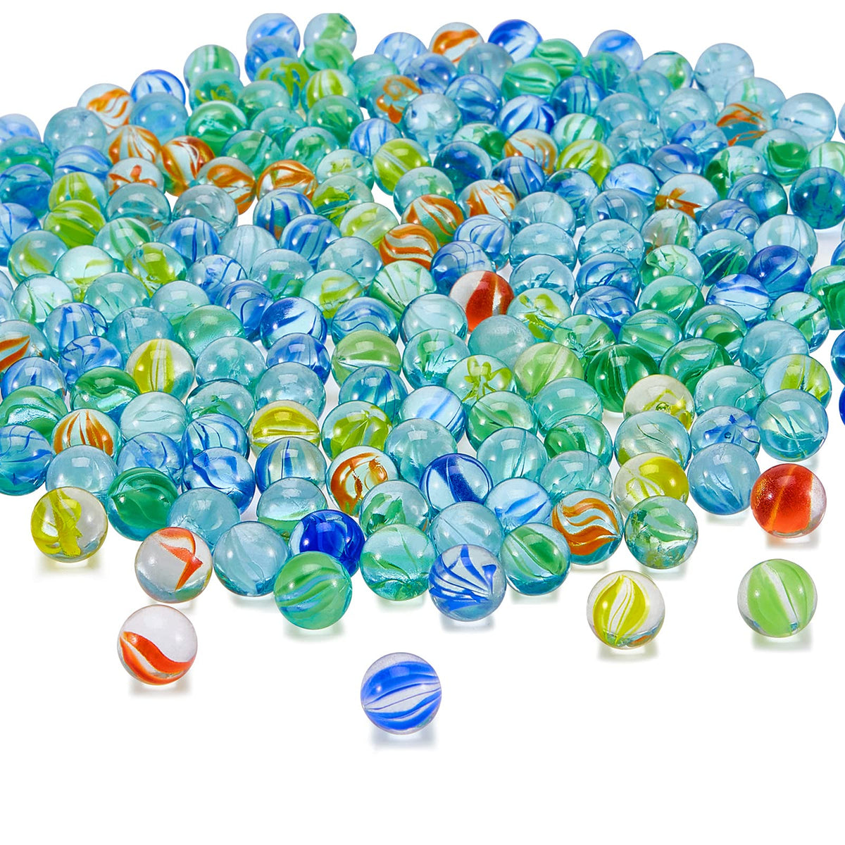Sotiff cat eyes marbles in vibrant colors for games and crafts.