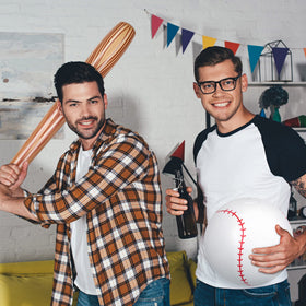 Sotiff 12-pack inflatable bats ideal for party games and beach activities.
