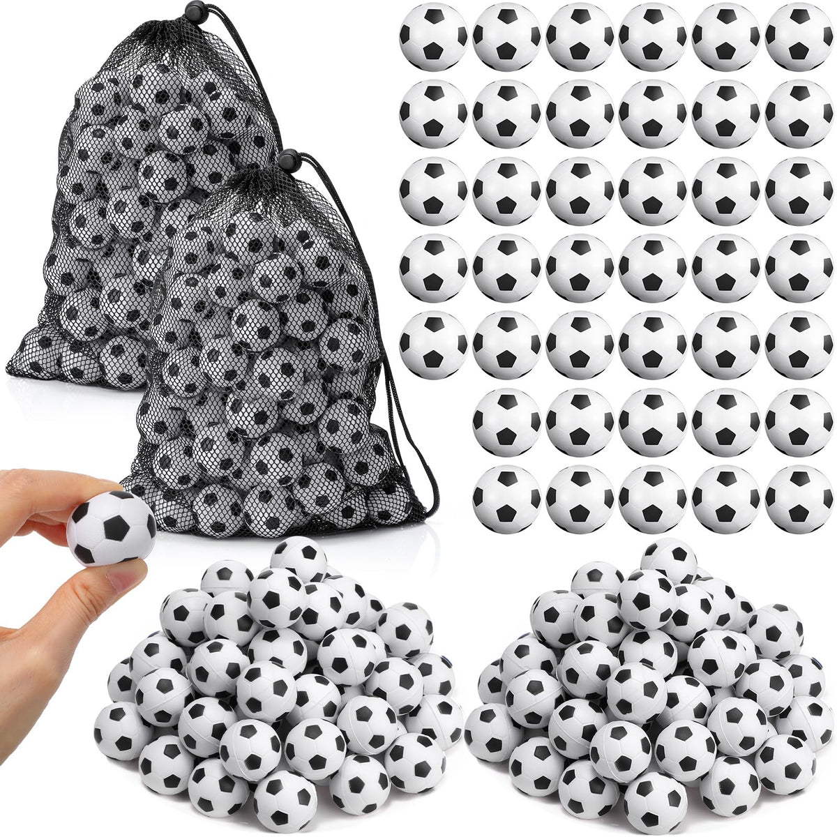 Sotiff 72 mini foam soccer balls ready for quick play.