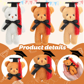Sotiff bear pendant on bags adds playful graduation flair.