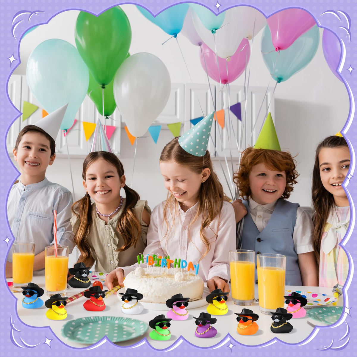 Sotiff party ducks enhance baby showers, birthdays, and pool party vibes.