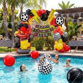Sotiff black-white checkered design increases visibility in crowds