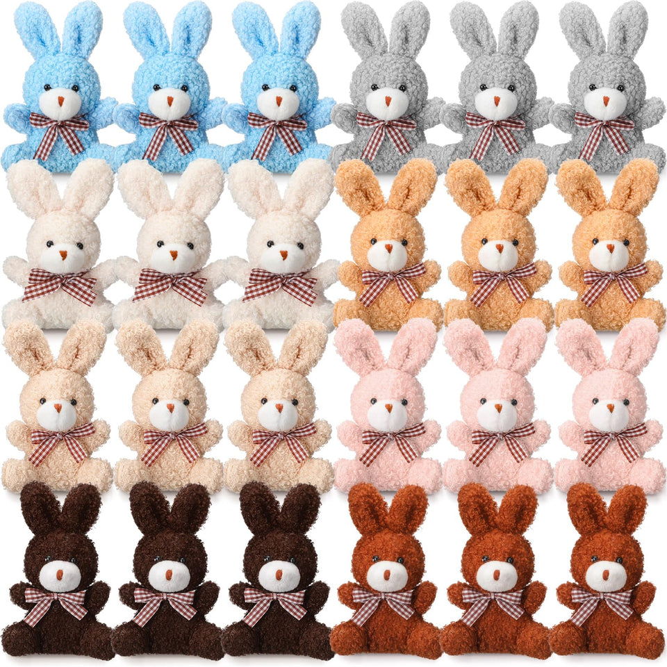 Sotiff 24-piece bunny plush bulk for party favors and gifts.