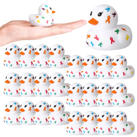 Sotiff cancer awareness rubber ducks in a 24-pack for campaigns and events.