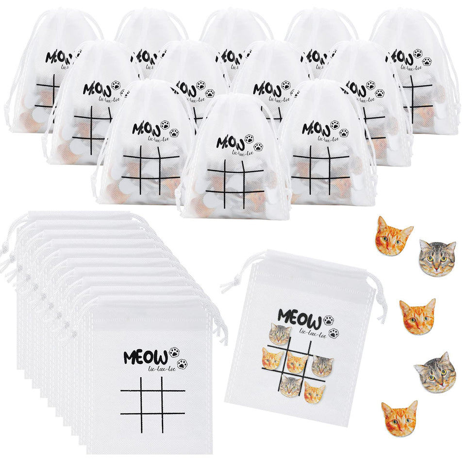Sotiff cat tic tac toe sets show a playful cat theme for party games and prizes