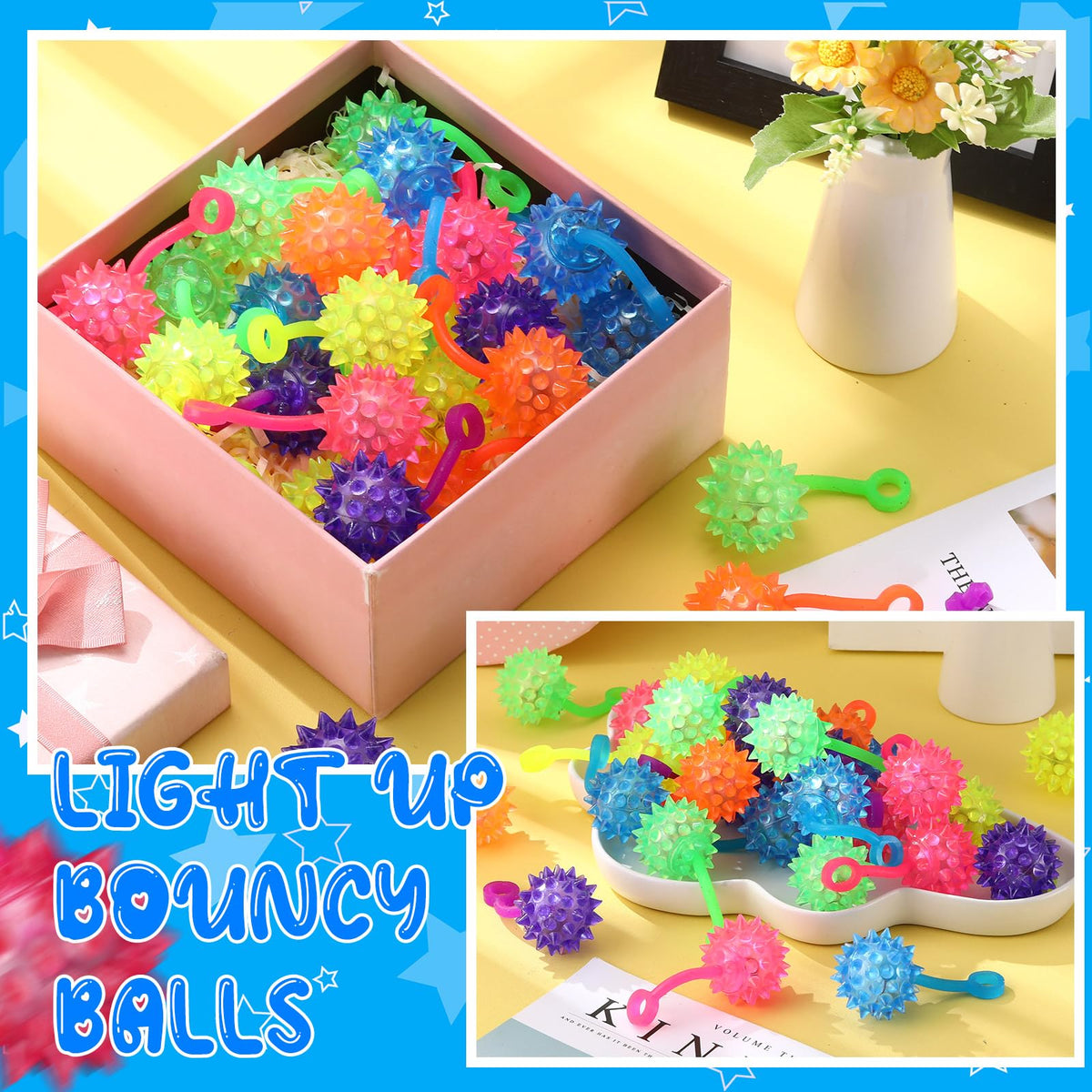 Sotiff colorful flashing ball rope included for energetic play and quick retrieval