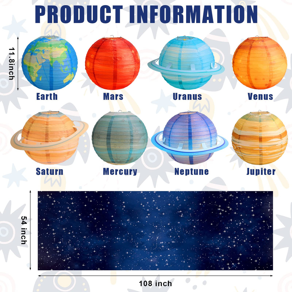 Sotiff galaxy tablecloths add color and waterproof protection to the party table