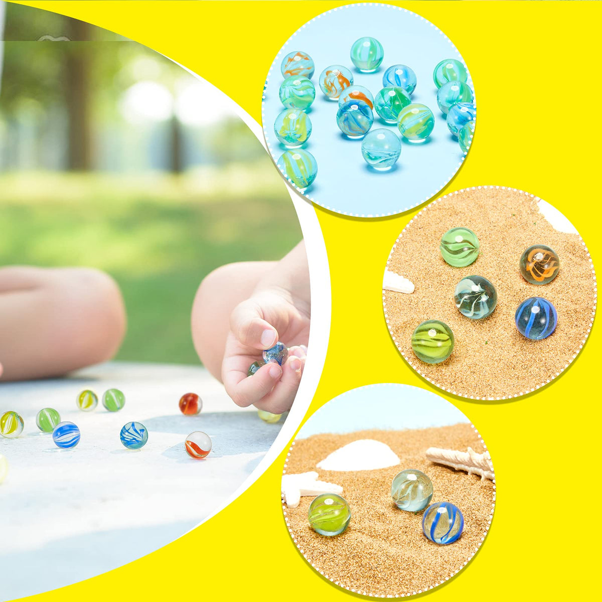 Sotiff 1000-piece marble set ideal for marble runs and DIY decor.