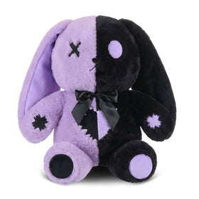 Sotiff Gothic Bunny Plush front view showing soft fur and dark cute design.