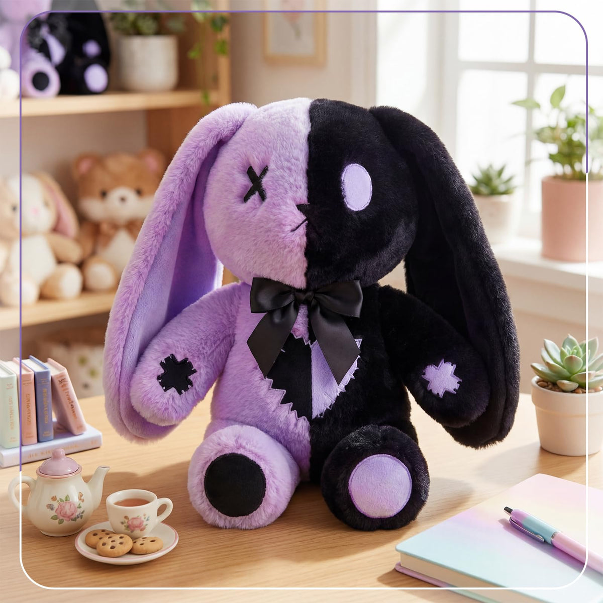 Sotiff Gothic Bunny Plush packaging box makes gifting easy.