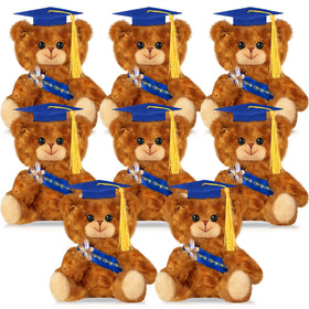 Sotiff 7-inch graduation bear with blue cap and diploma, ideal keepsake.