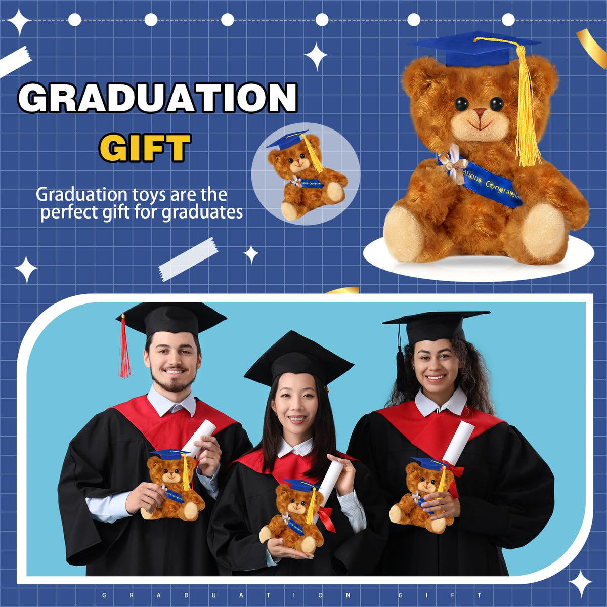 Sotiff graduation bear with cap, ideal decor and photos.