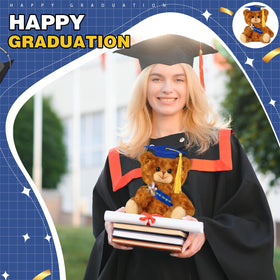 Sotiff class of 2026 bear, blue plush keepsake for memories.