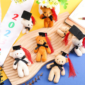 Sotiff graduation bear with hanging chain, colorful accent for backpacks and decor.