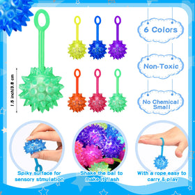 Sotiff LED glow spiky ball with rope for easy handling and lively party vibes