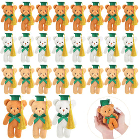 Sotiff mini graduation bear with green cap for DIY crafts and gifts
