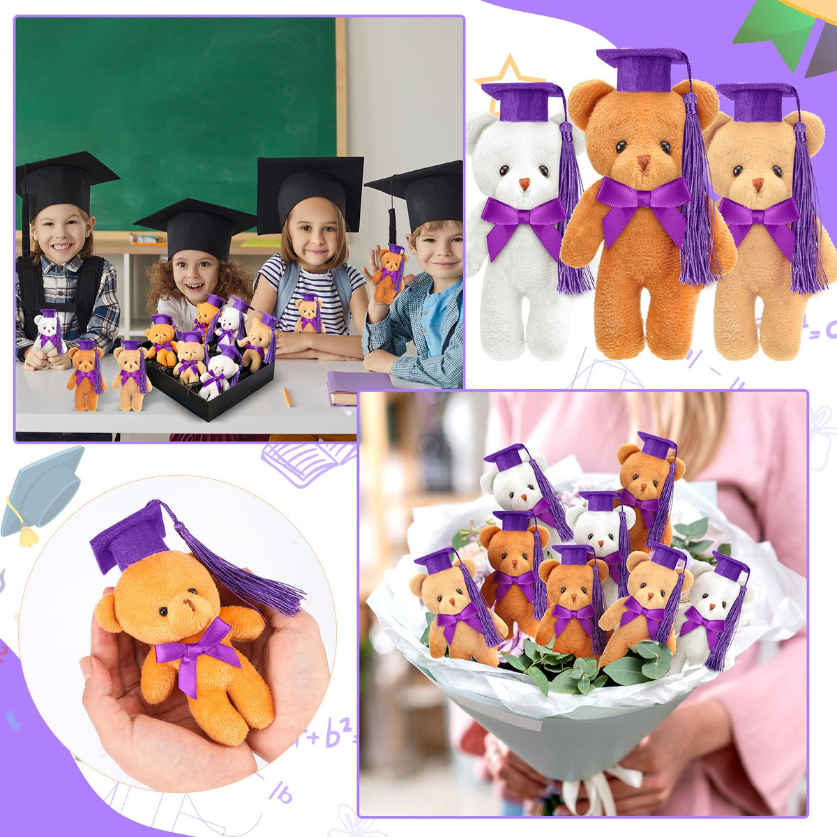 Sotiff mini graduation bear hanging chain, easy attachment to backpacks and suitcases.