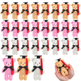 Sotiff mini graduation bear with cap red hanging on a backpack for easy decoration.