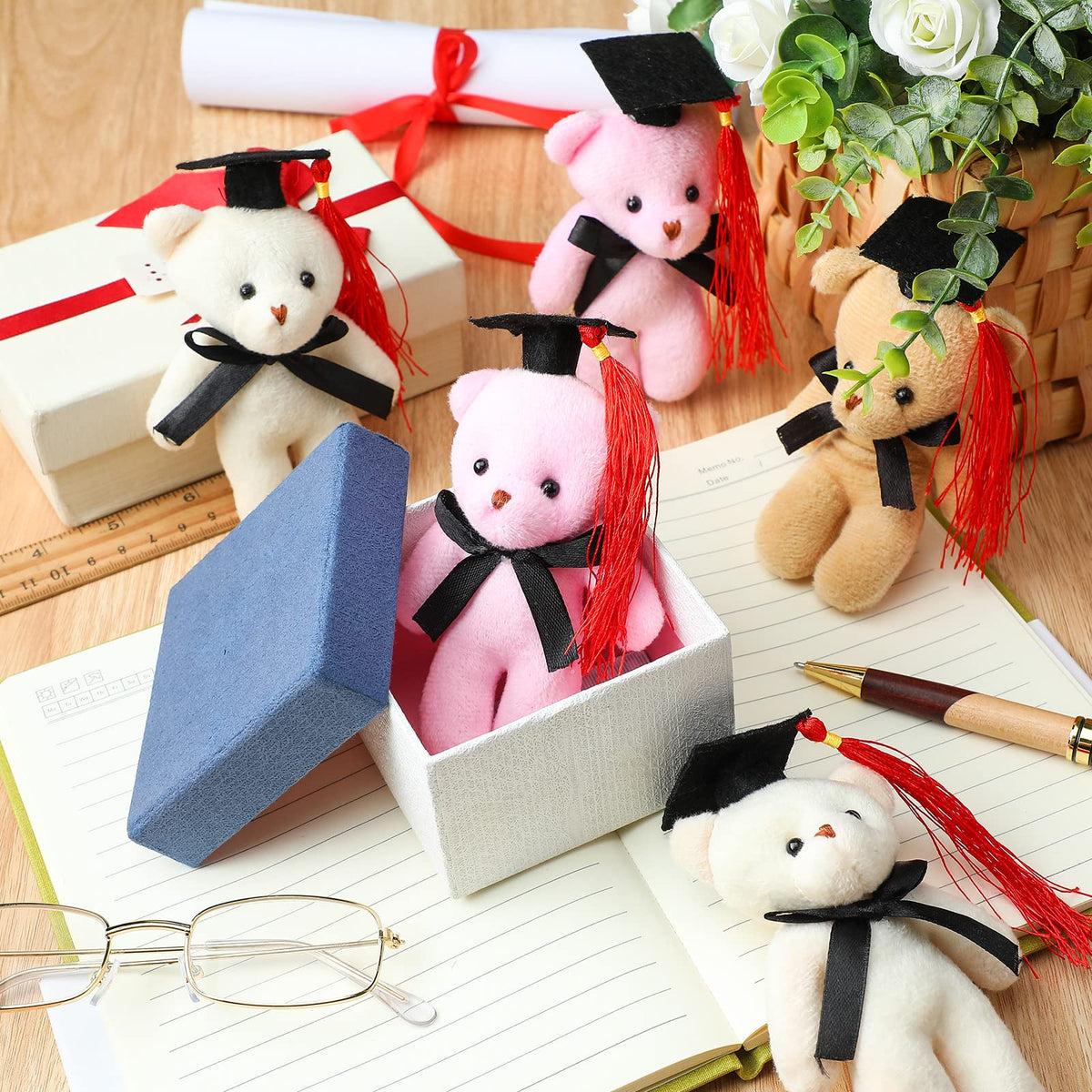 Sotiff bear with cap yellow adds a playful charm to keychains and bags.