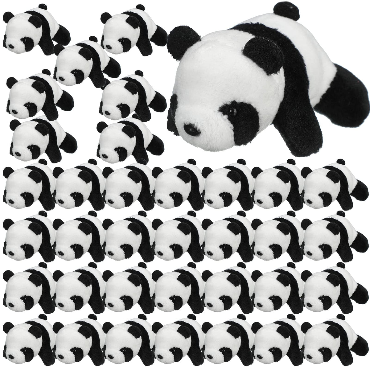 Sotiff mini panda plush 4inch close-up shows soft fabric for cozy cuddles.