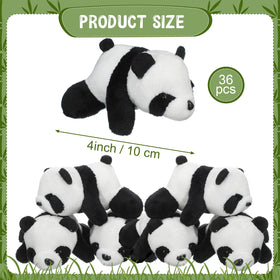 Sotiff mini panda plush 4inch resting on bed, ideal bedtime companion.