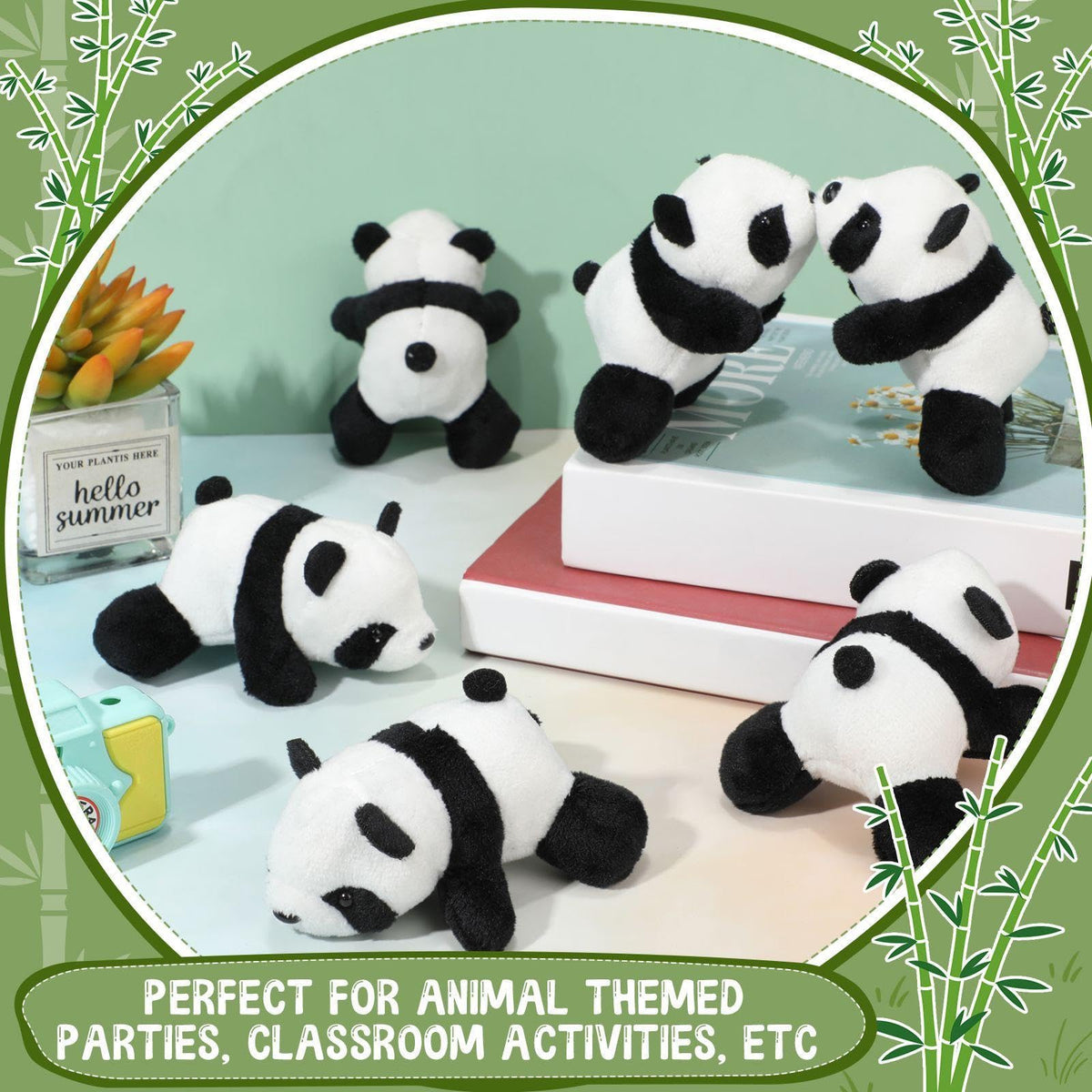 Sotiff panda plush as party favors for Easter or classroom events.