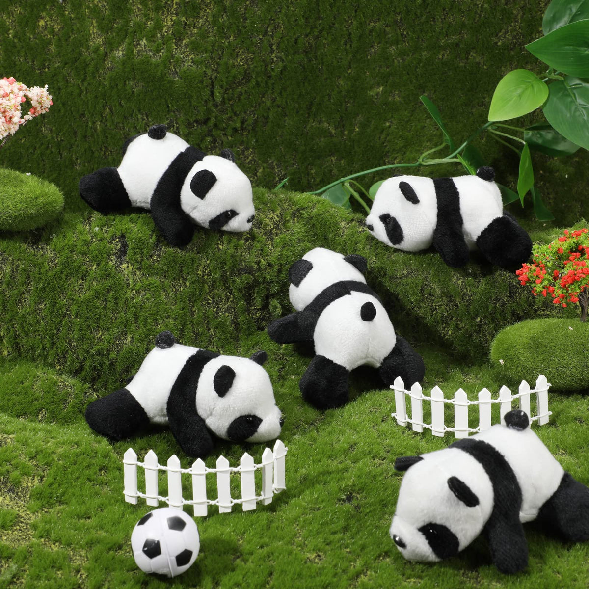 Sotiff panda plush embroidery detail highlights durable stitching for long-lasting play.