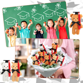 Sotiff bears decorate graduation party tables and classrooms with charm.