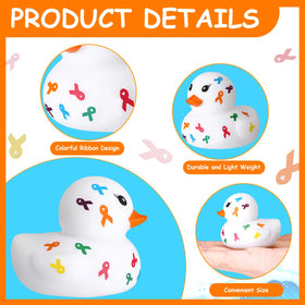 Sotiff rubber ducks, compact size, easy to distribute at walks and fundraisers.