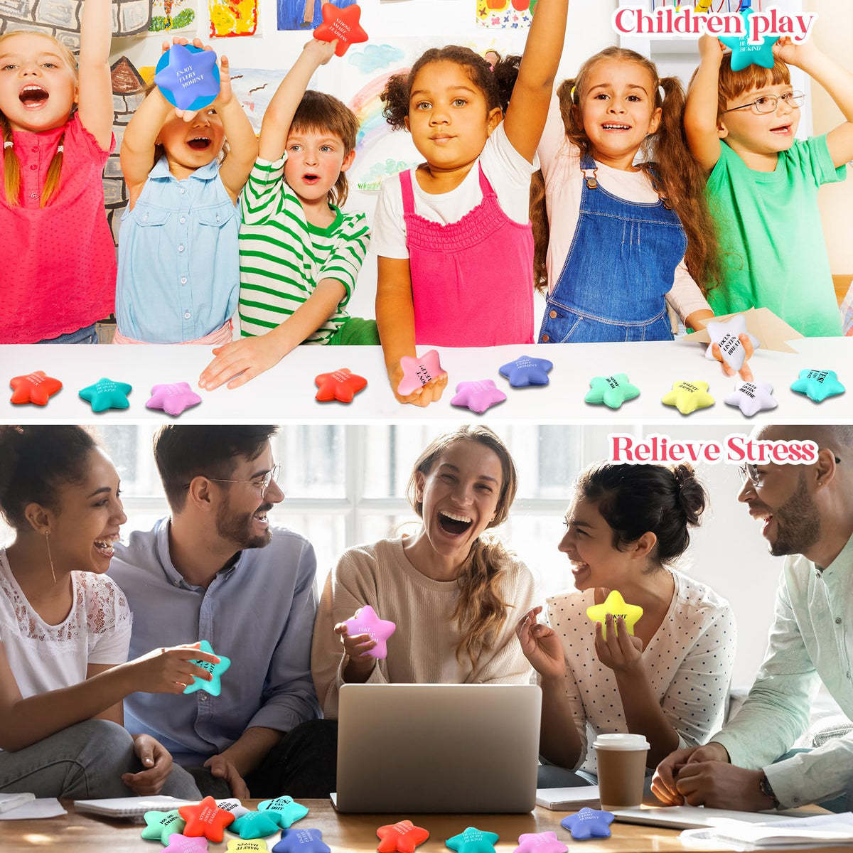Sotiff purple star stress ball easy to squeeze for kids and adults