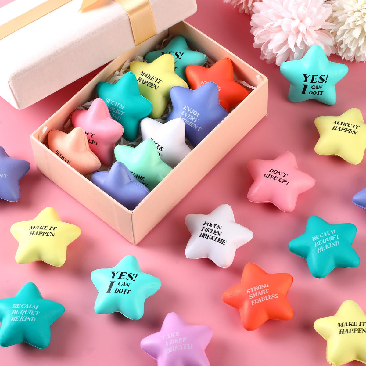 Sotiff yellow star stress ball bright color boosts focus and visual appeal
